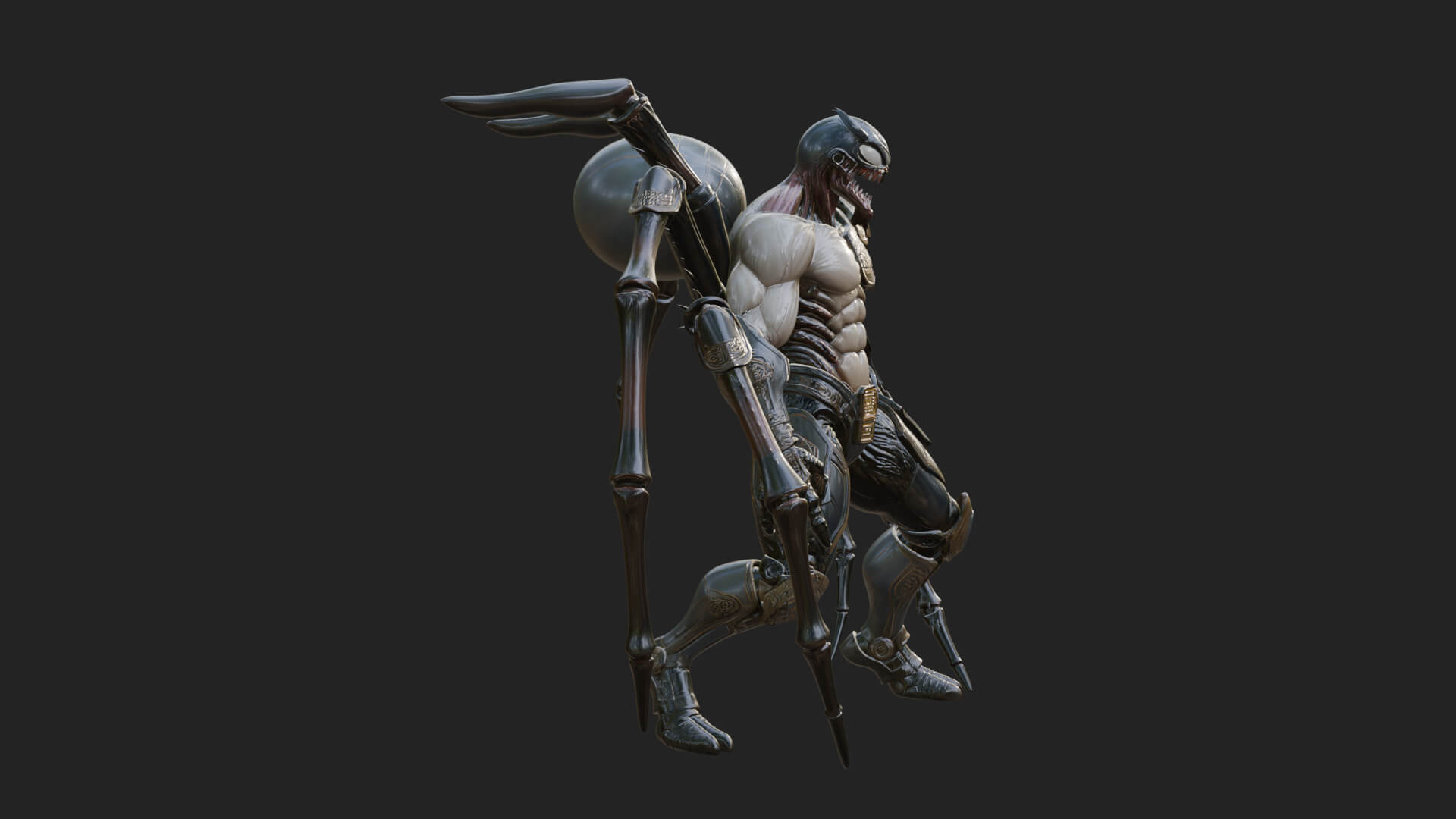 Spider-Legged Demon Statue Design 9 3D Print Model 3D Model