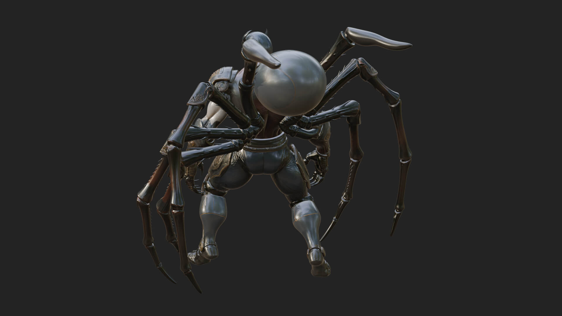 Spider-Legged Demon Statue Design 9 3D Print Model 3D Model