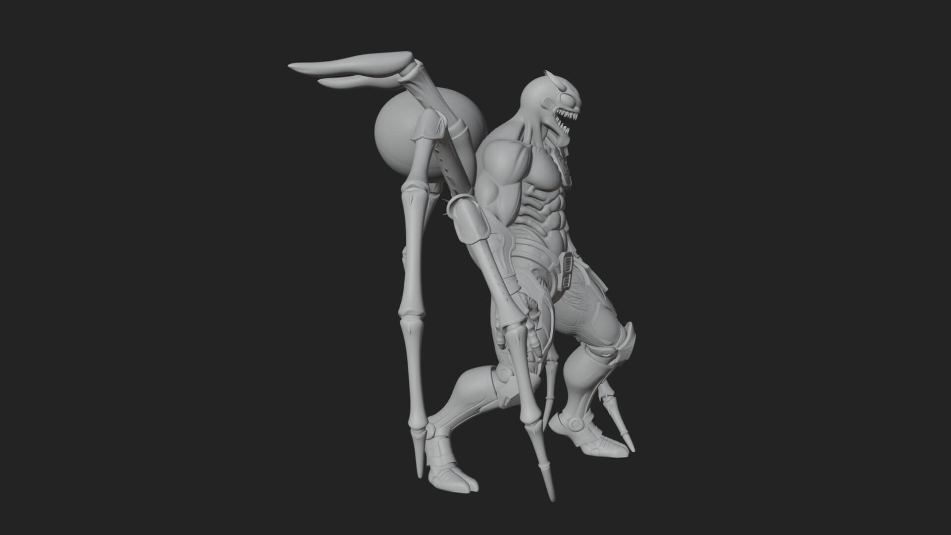 Spider-Legged Demon Statue Design 9 3D Print Model 3D Model