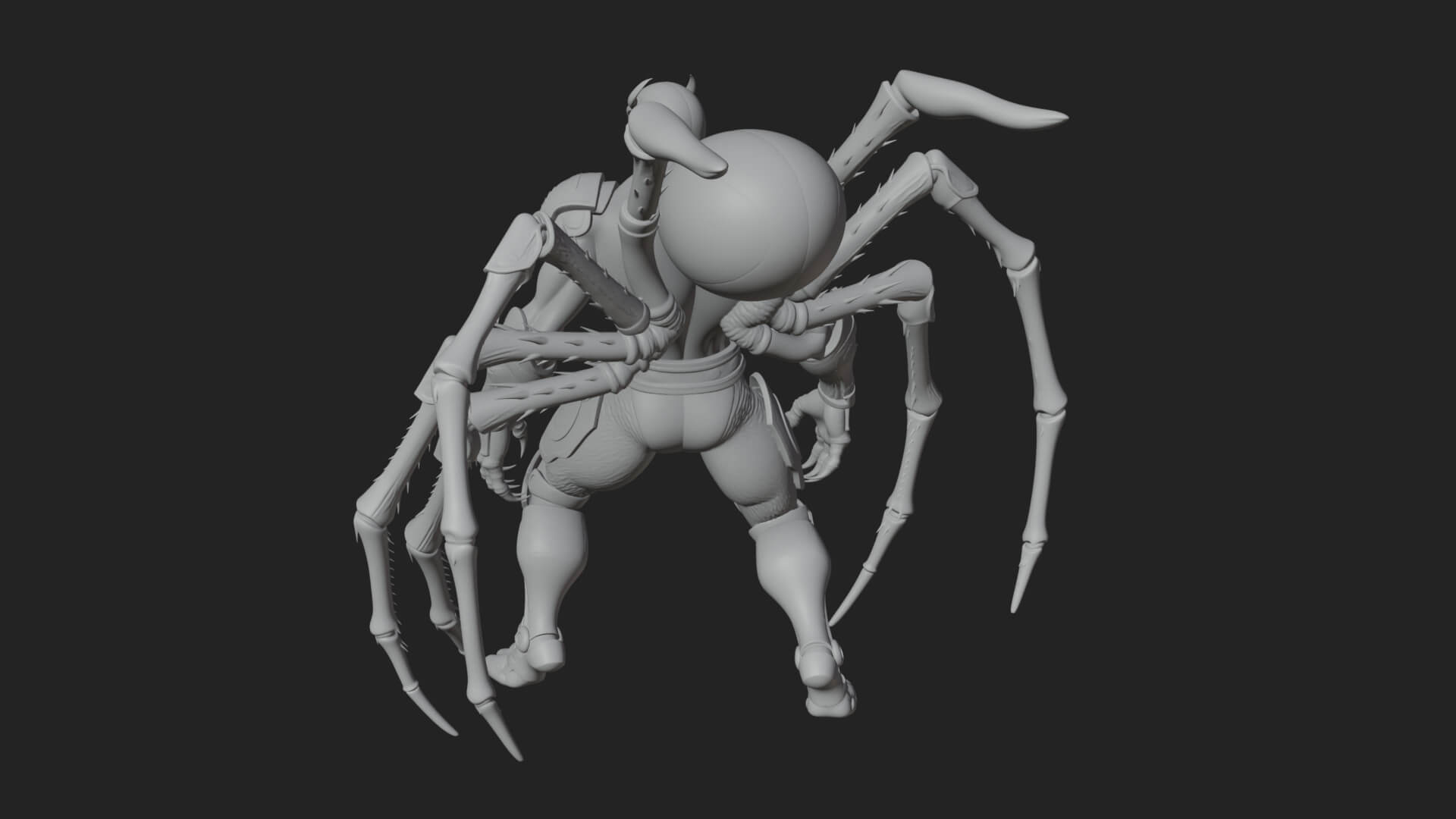 Spider-Legged Demon Statue Design 9 3D Print Model 3D Model