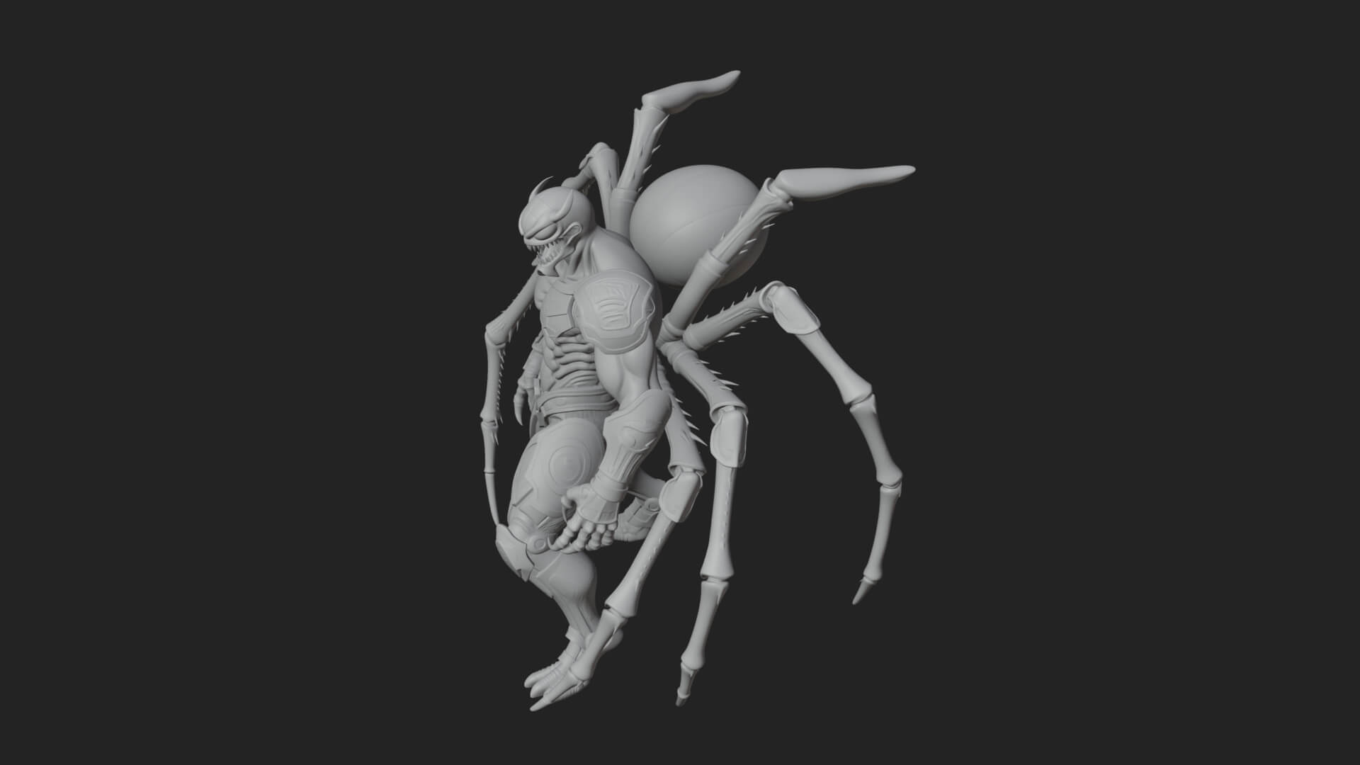 Spider-Legged Demon Statue Design 9 3D Print Model 3D Model