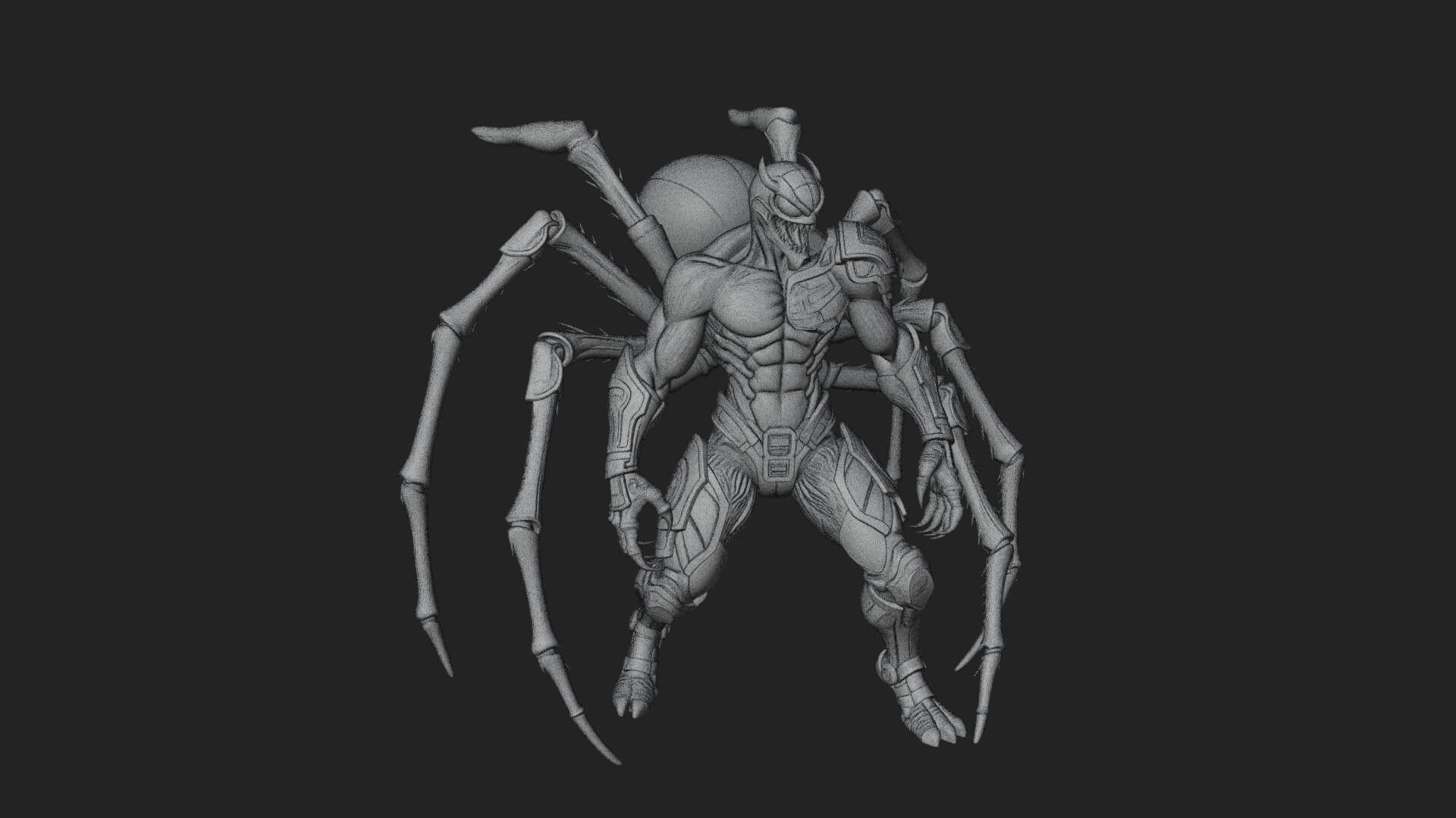 Spider-Legged Demon Statue Design 9 3D Print Model 3D Model