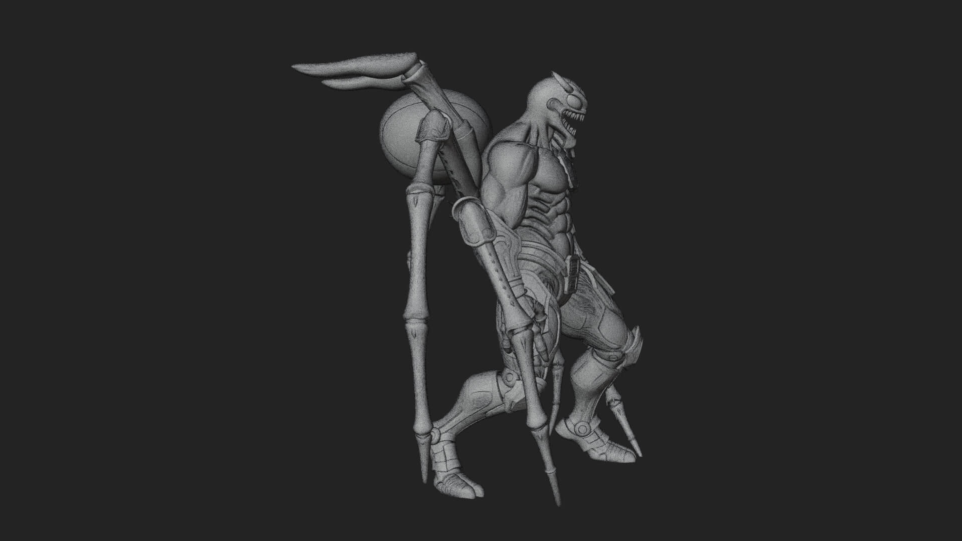 Spider-Legged Demon Statue Design 9 3D Print Model 3D Model