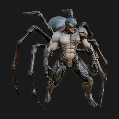 Spider-Legged Demon Statue Design 9 3D Print Model