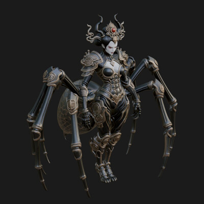 Spider Queen Statue Design 1 3D Print Model
