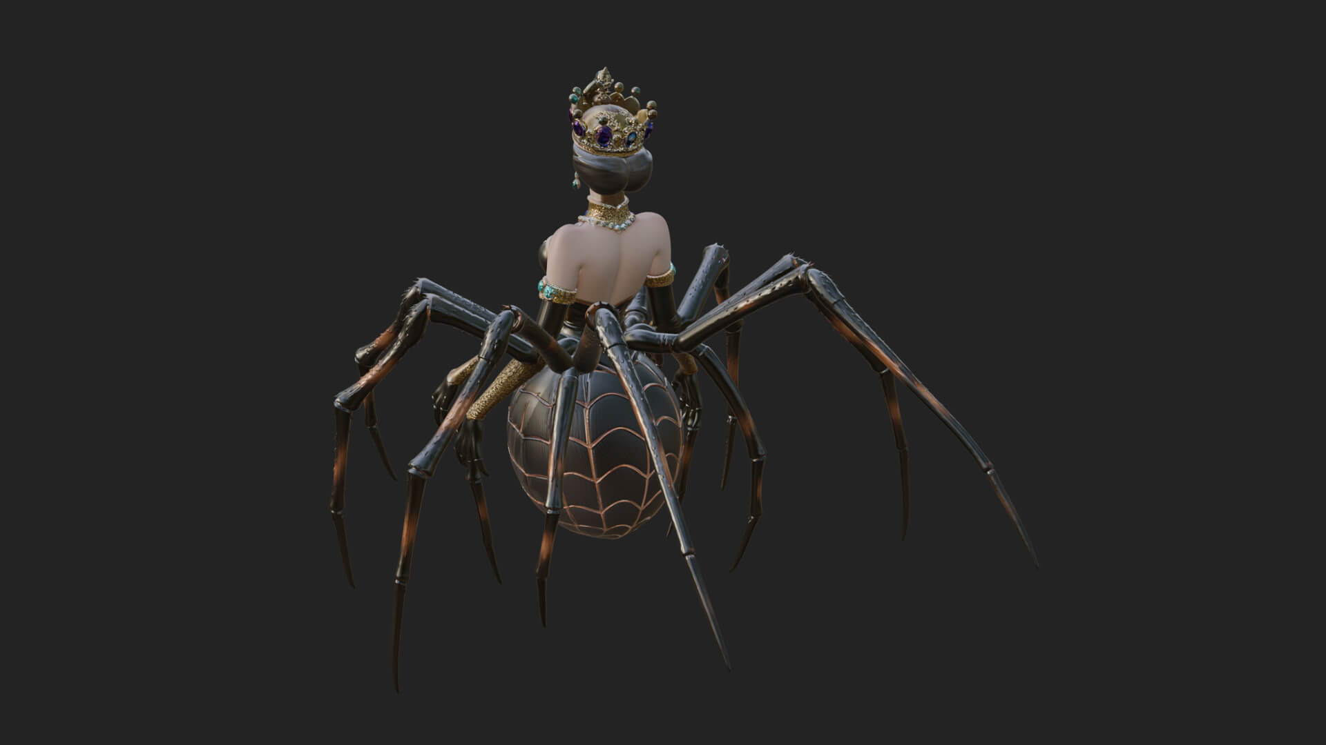 Spider Queen Statue Design 10 3D Print Model 3D Model