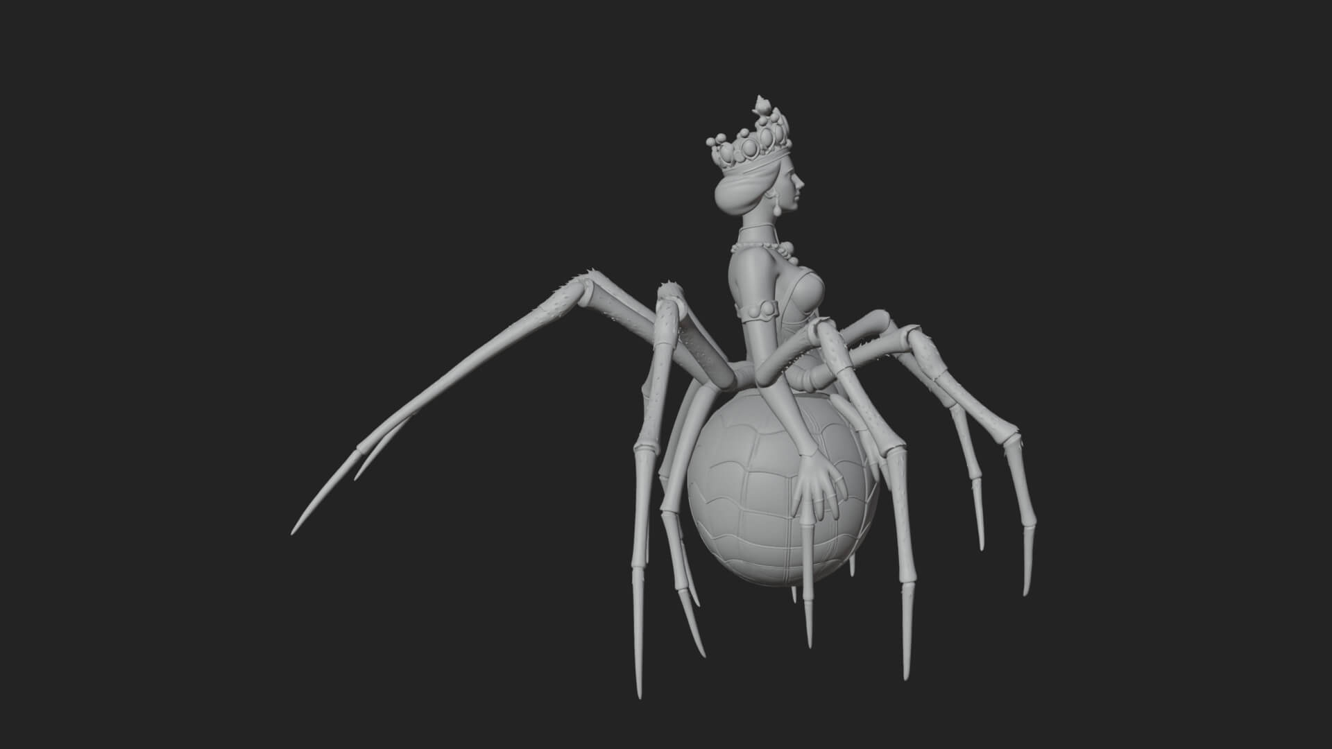 Spider Queen Statue Design 10 3D Print Model 3D Model