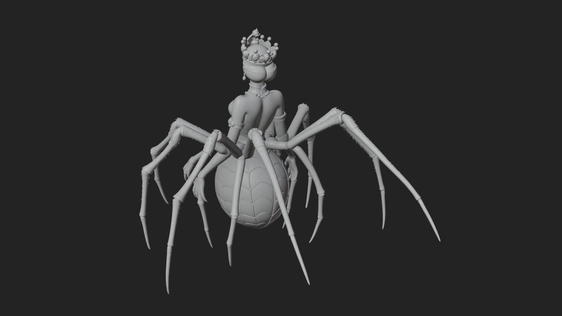 Spider Queen Statue Design 10 3D Print Model 3D Model