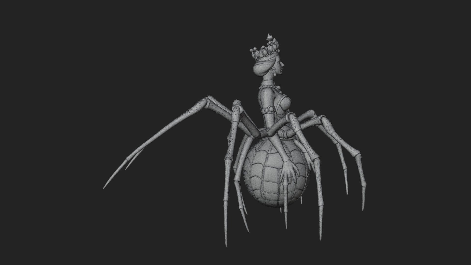 Spider Queen Statue Design 10 3D Print Model 3D Model
