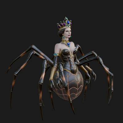Spider Queen Statue Design 10 3D Print Model