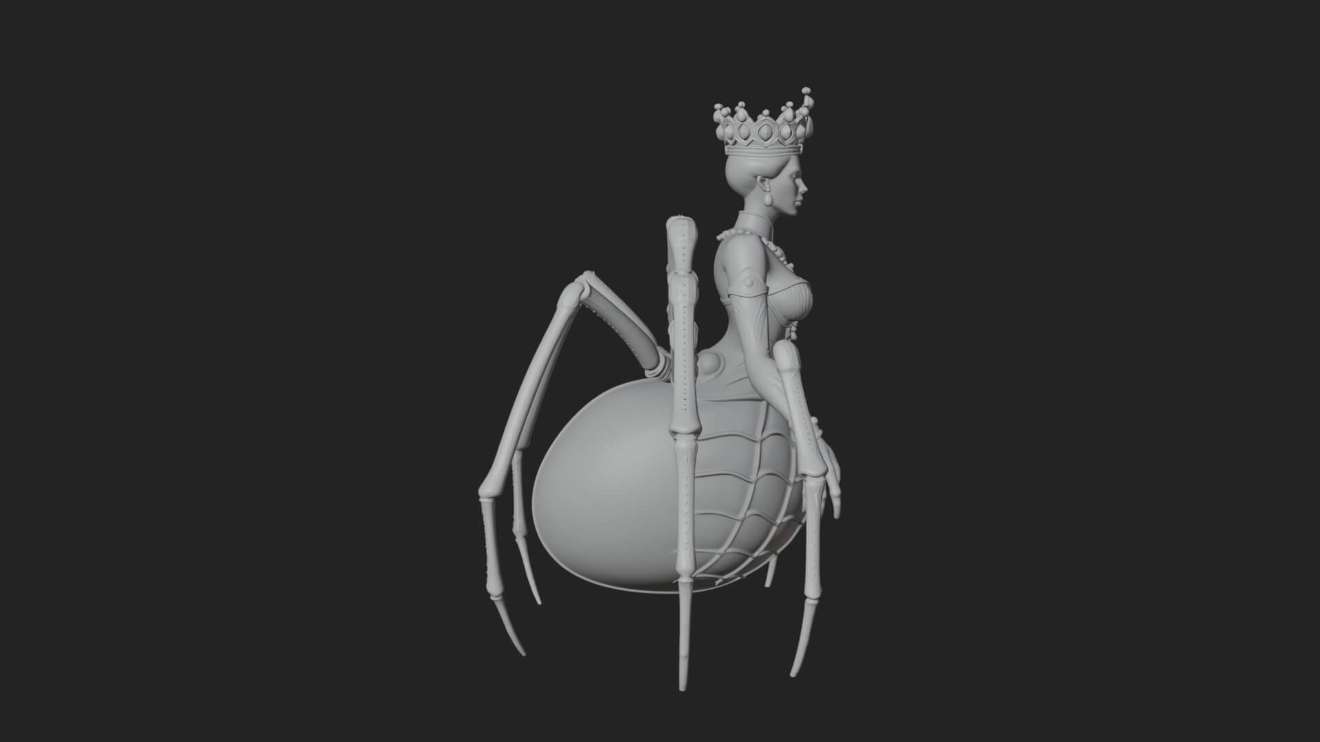 Spider Queen Statue Design 11 3D Print Model 3D Model