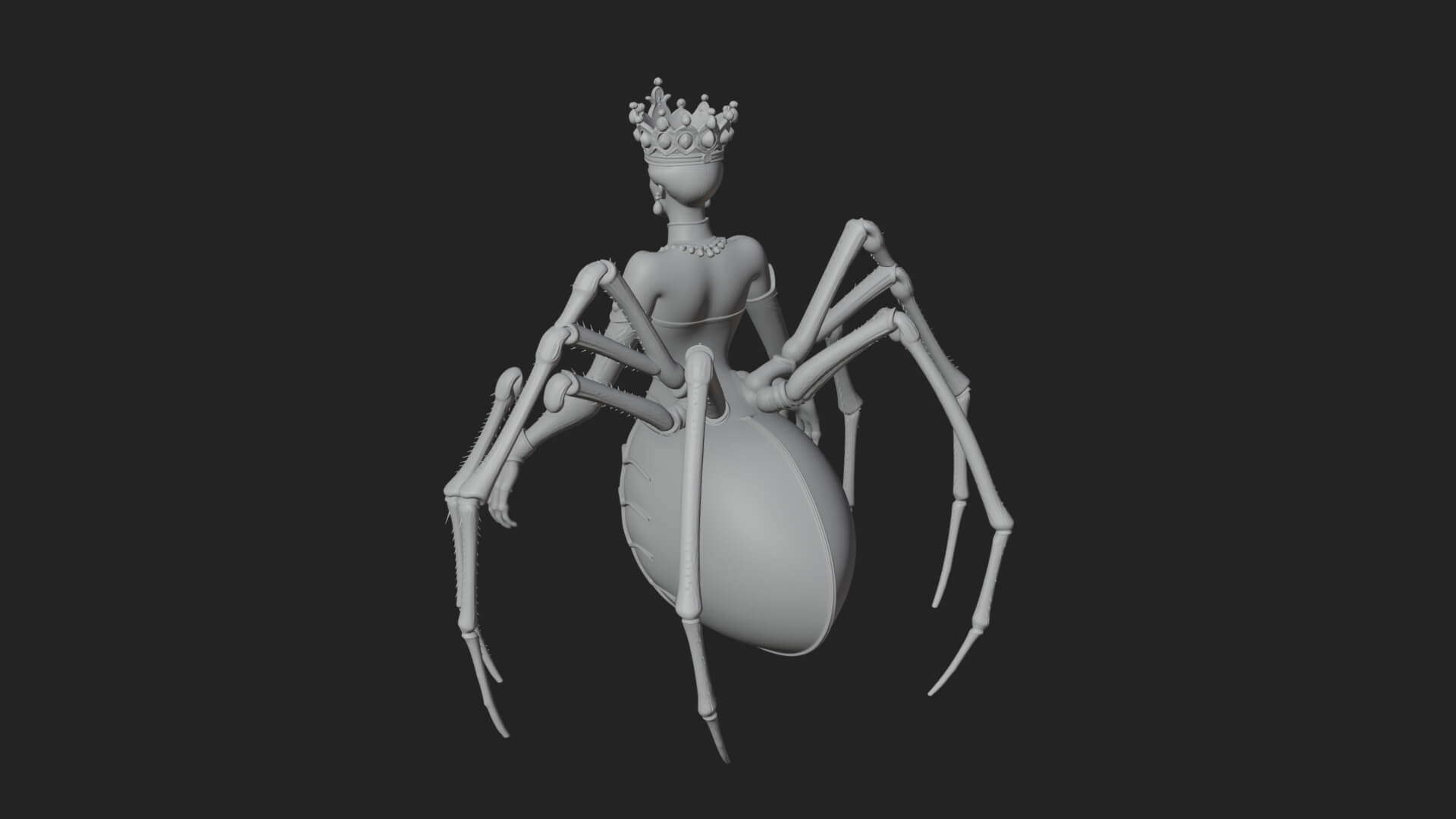 Spider Queen Statue Design 11 3D Print Model 3D Model
