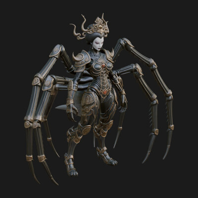 Spider Queen Statue Design 2 3D Print Model