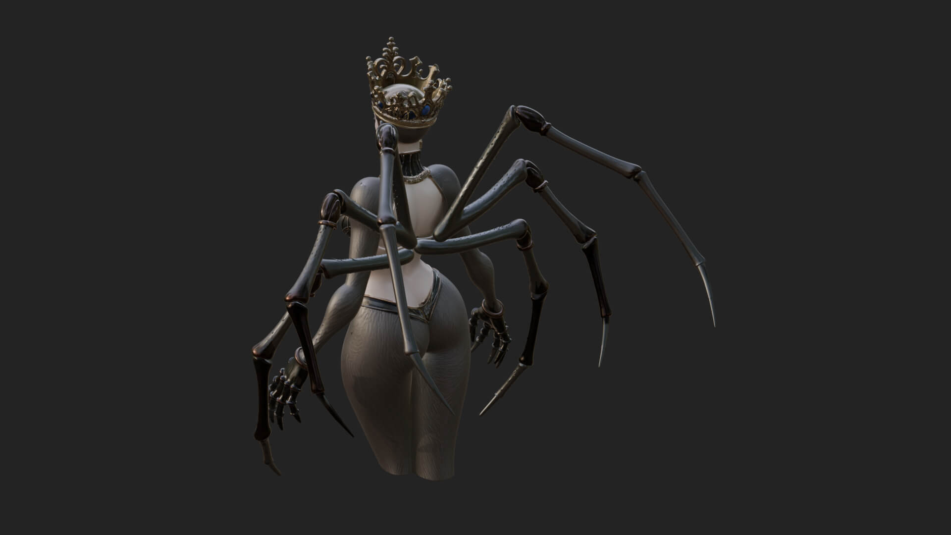 Spider Queen Statue Design 5 3D Print Model 3D Model