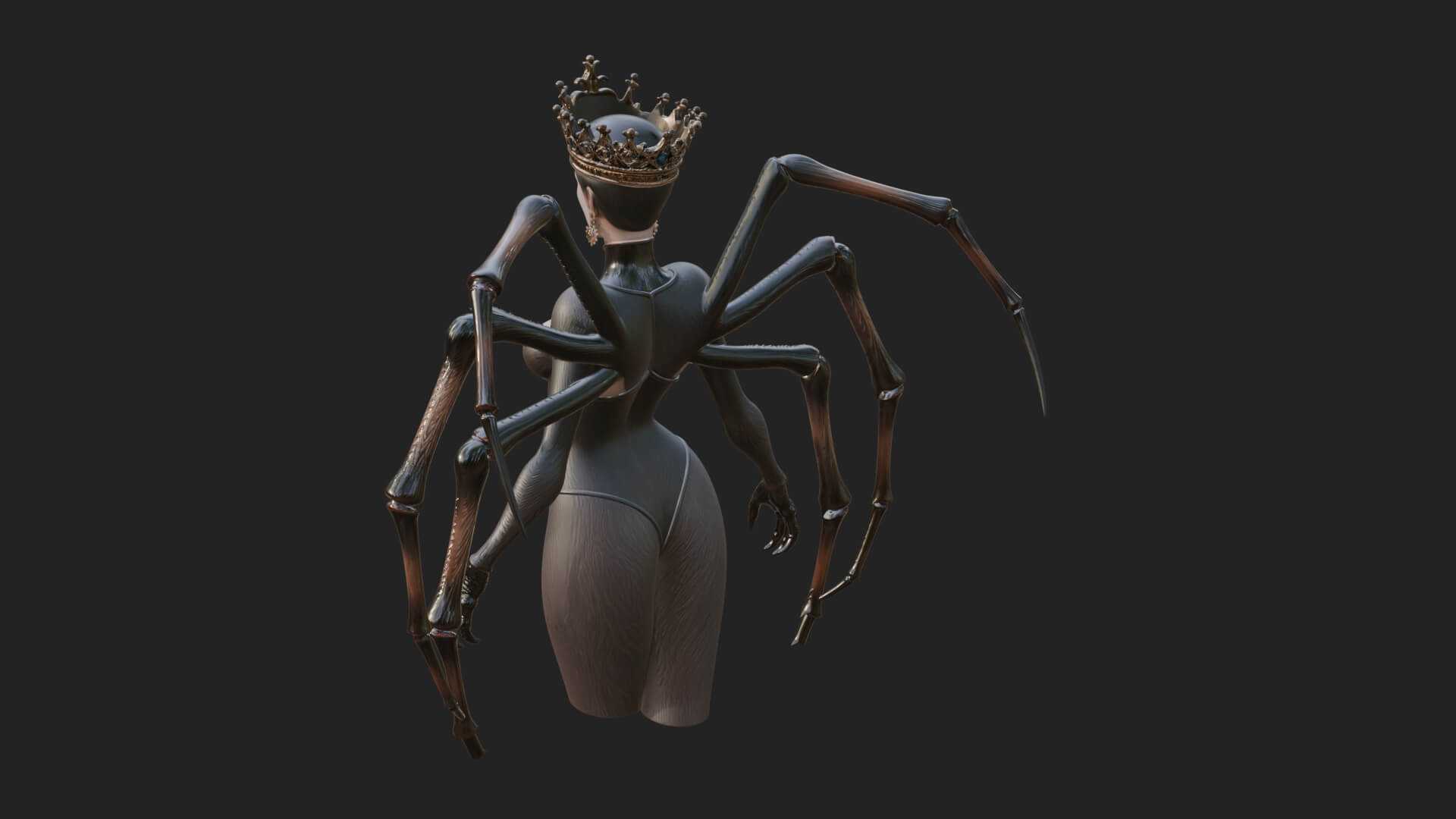 Spider Queen Statue Design 6 3D Print Model 3D Model