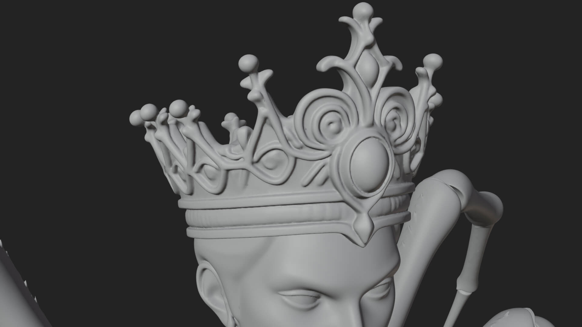 Spider Queen Statue Design 6 3D Print Model 3D Model