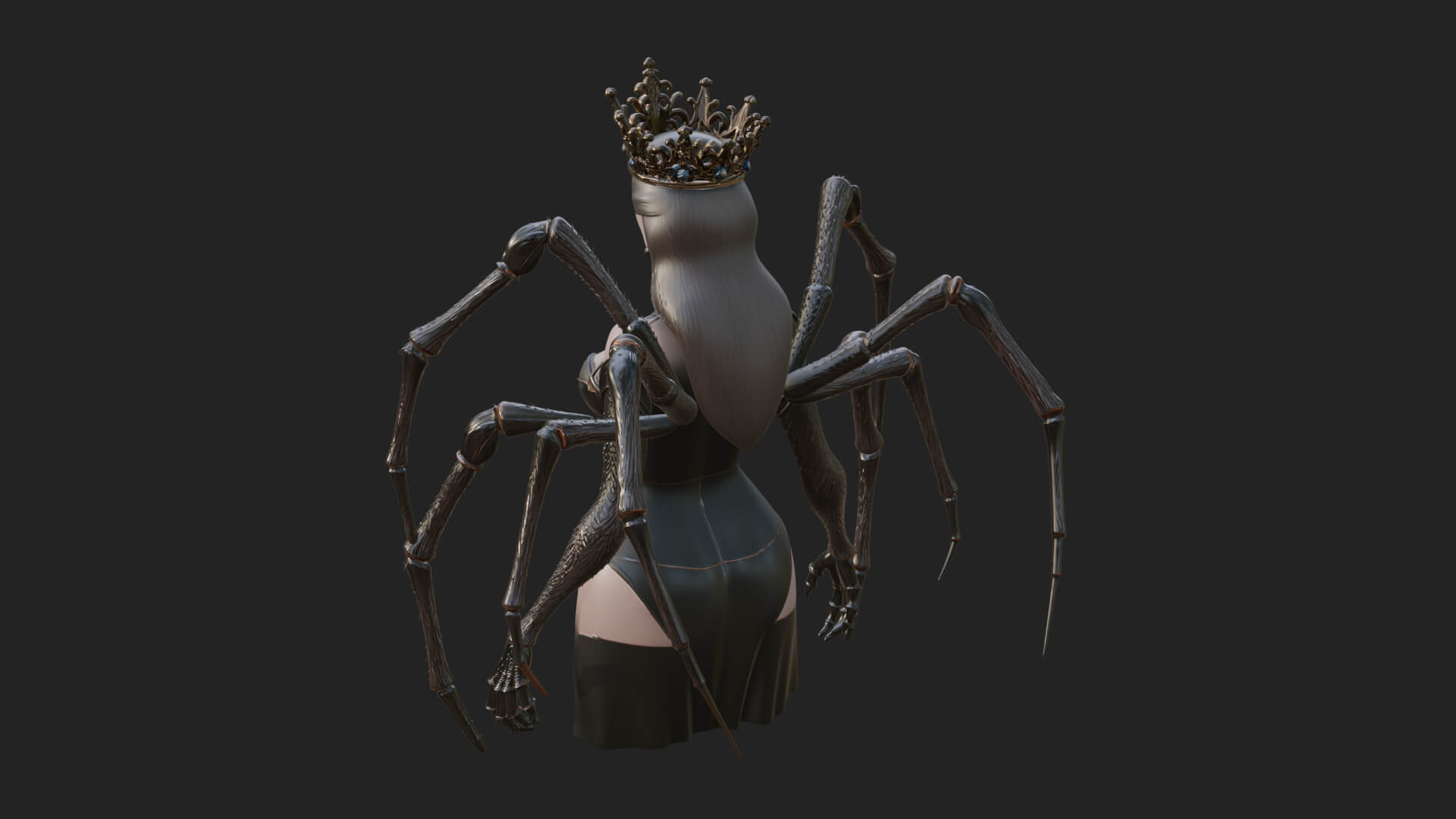 Spider Queen Statue Design 7 3D Print Model 3D Model