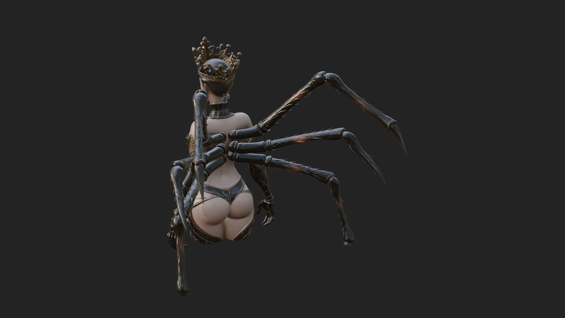 Spider Queen Statue Design 8 3D Print Model 3D Model