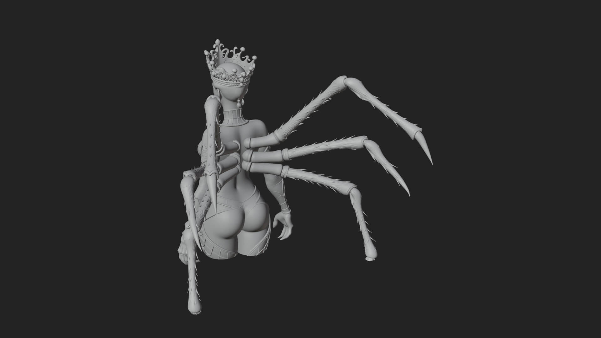 Spider Queen Statue Design 8 3D Print Model 3D Model