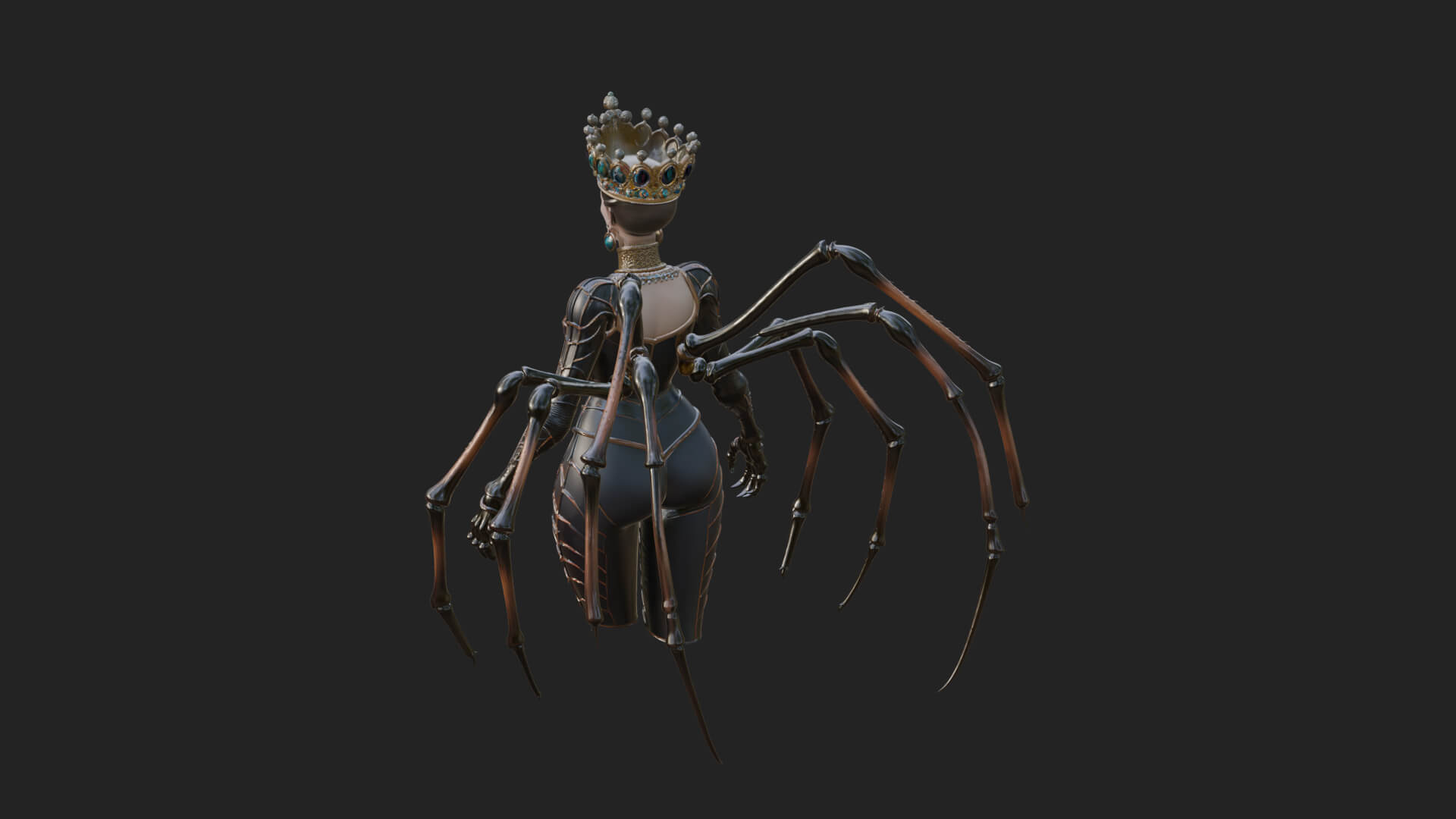 Spider Queen Statue Design 9 3D Print Model 3D Model
