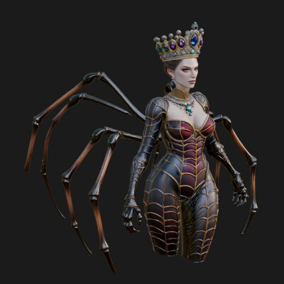 Spider Queen Statue Design 9 3D Print Model