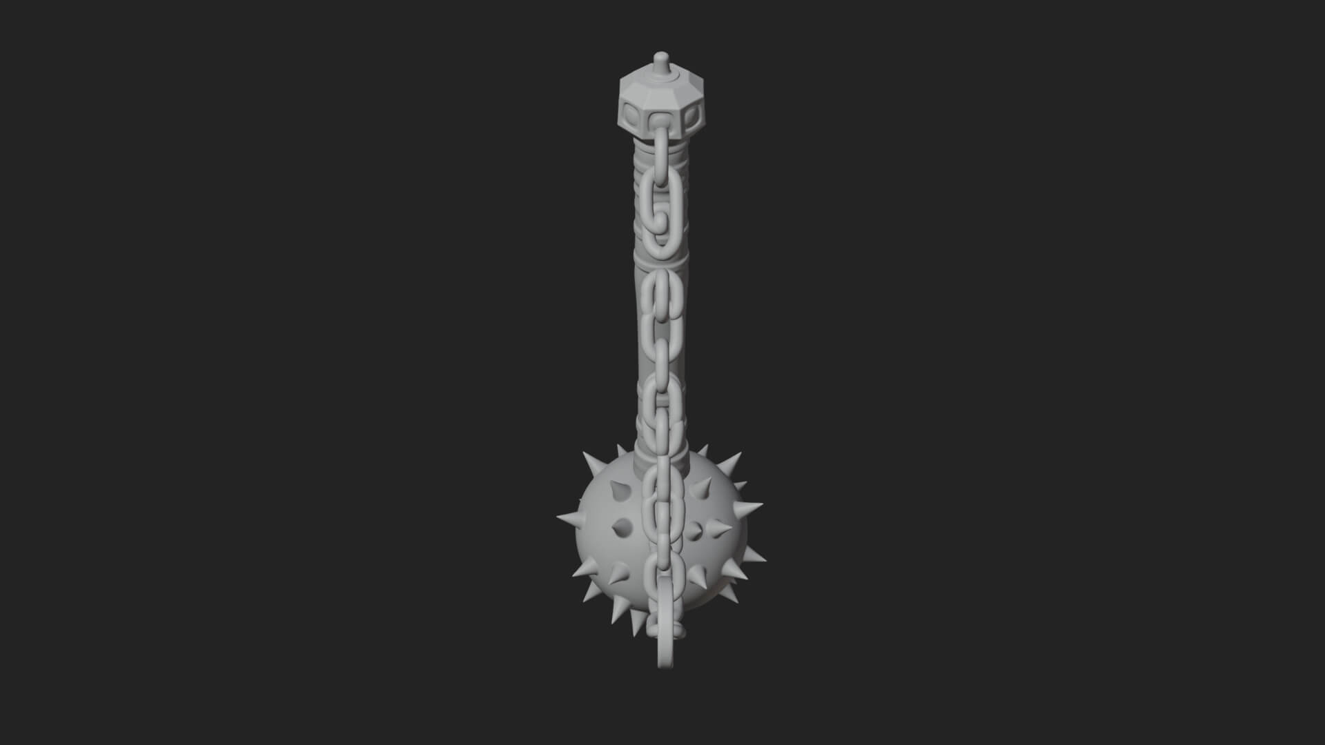 Spiked Ball Chain Flail Model Design 1 3D Print Model 3D Model