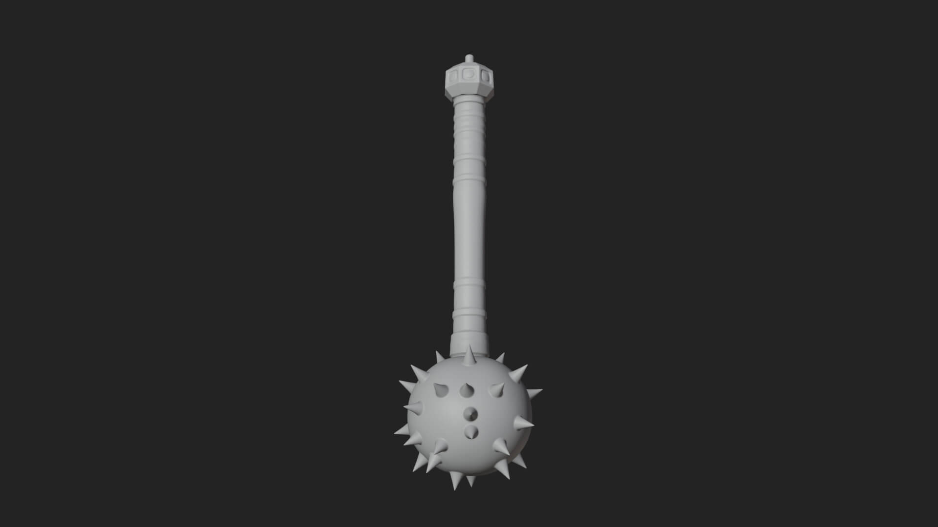 Spiked Ball Chain Flail Model Design 1 3D Print Model 3D Model