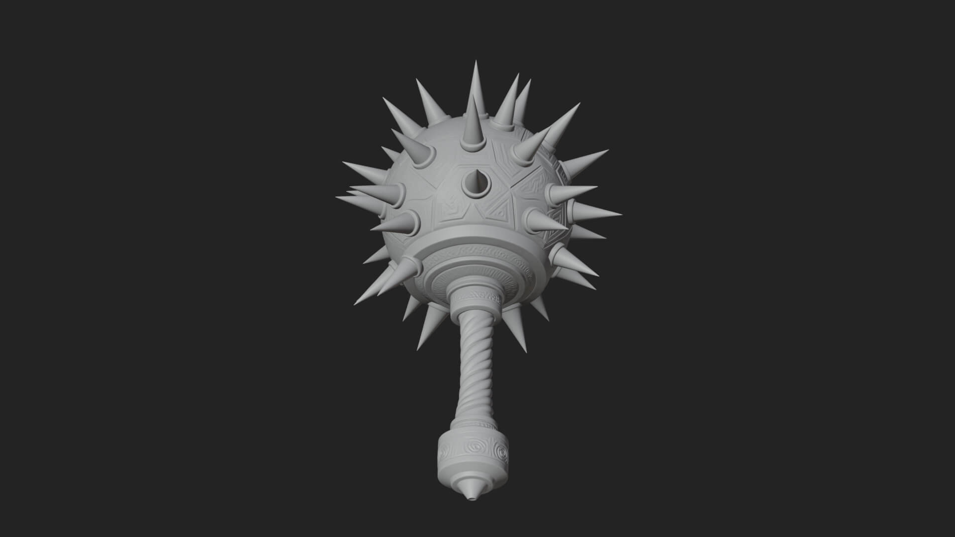 Spiked Ball Chain Flail Model Design 10 3D Print Model 3D Model