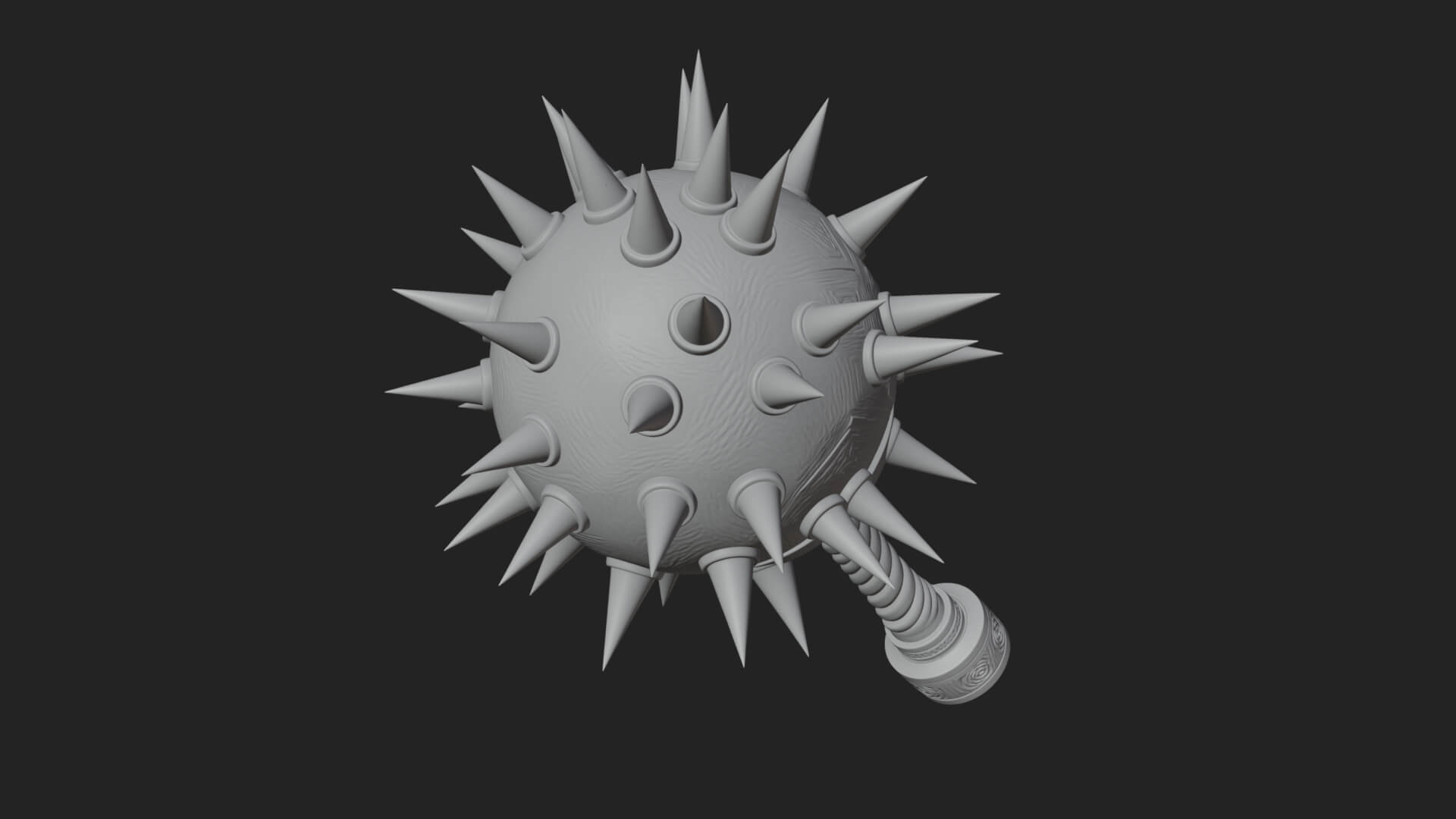 Spiked Ball Chain Flail Model Design 10 3D Print Model 3D Model