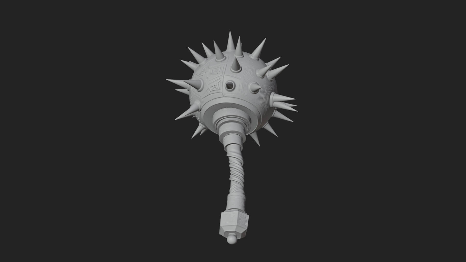 Spiked Ball Chain Flail Model Design 11 3D Print Model 3D Model