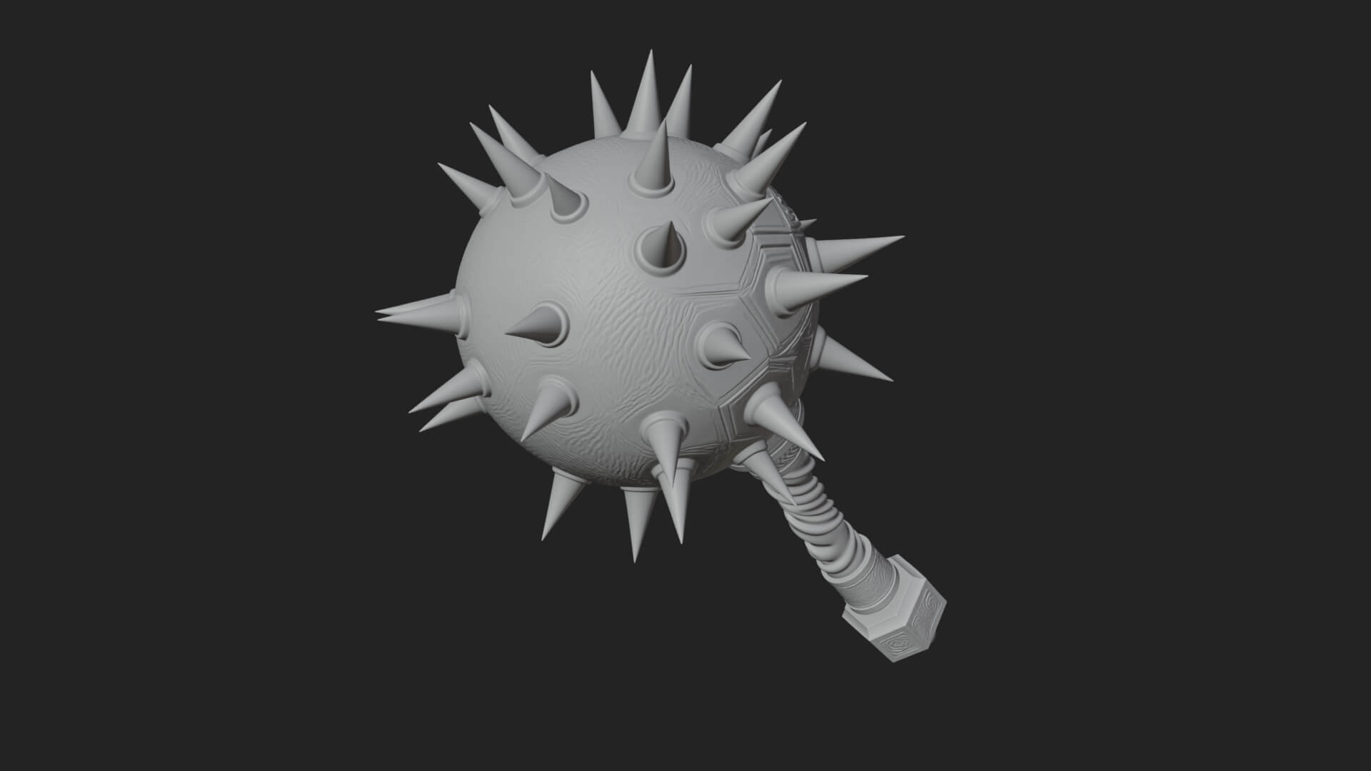 Spiked Ball Chain Flail Model Design 11 3D Print Model 3D Model