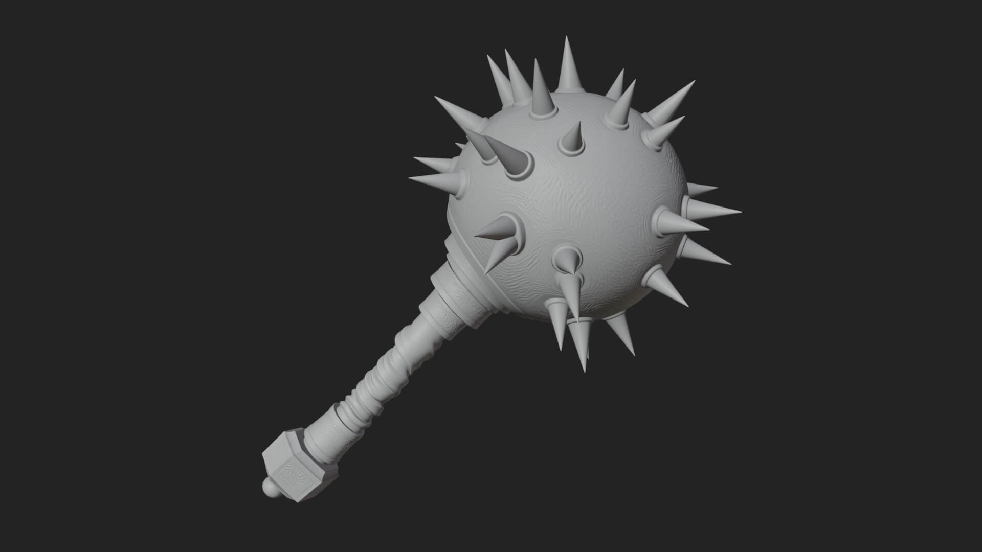 Spiked Ball Chain Flail Model Design 11 3D Print Model 3D Model