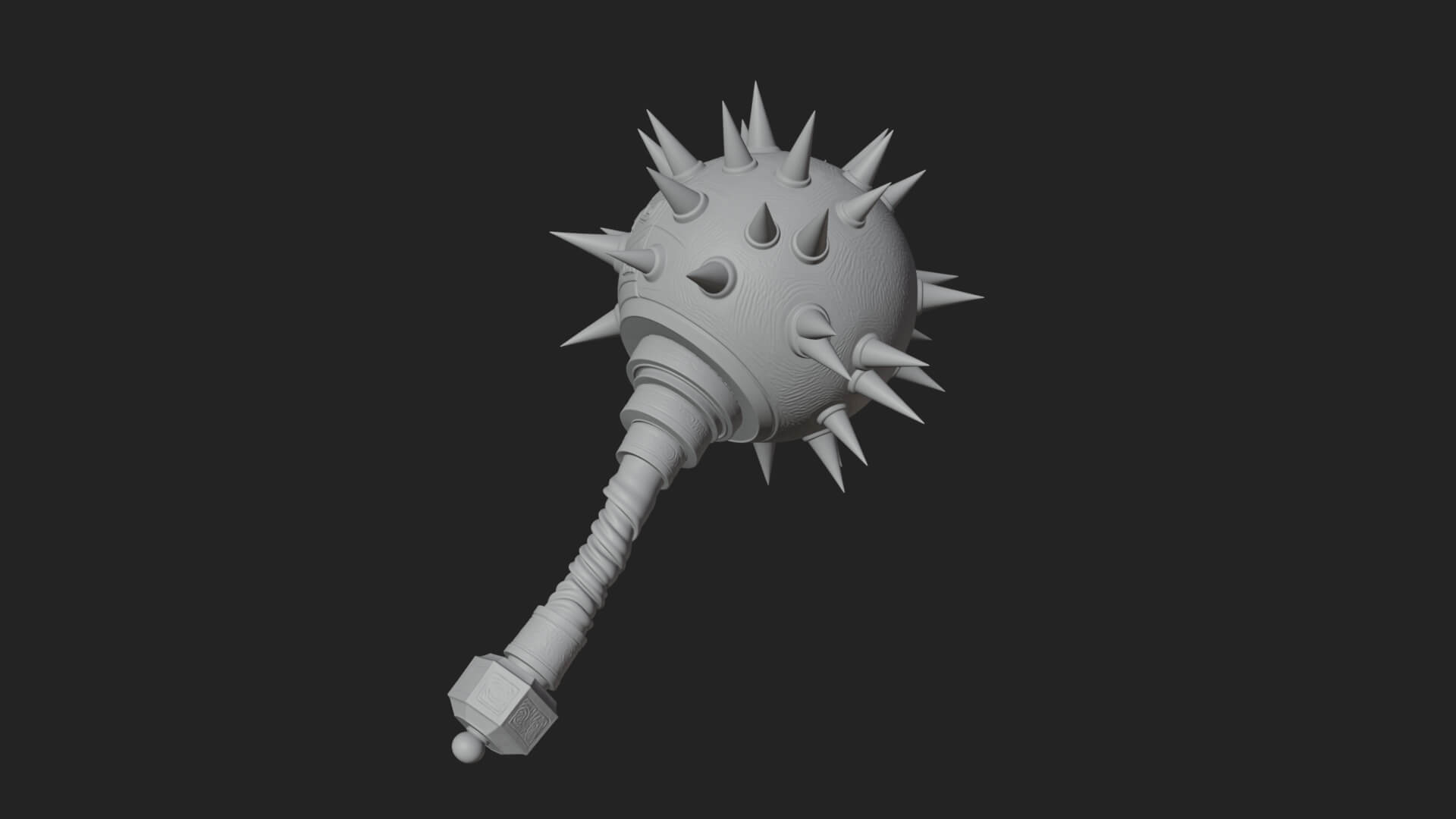 Spiked Ball Chain Flail Model Design 11 3D Print Model 3D Model