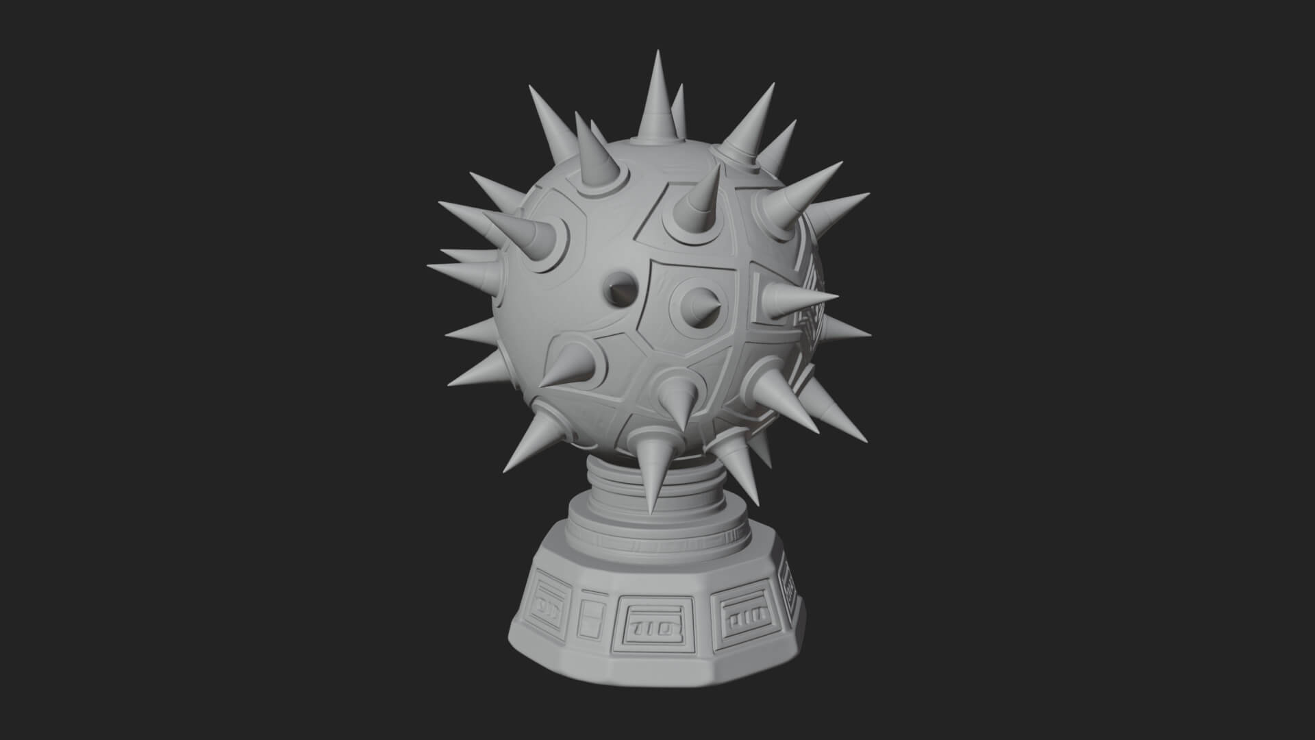 Spiked Ball Chain Flail Model Design 12 3D Print Model 3D Model