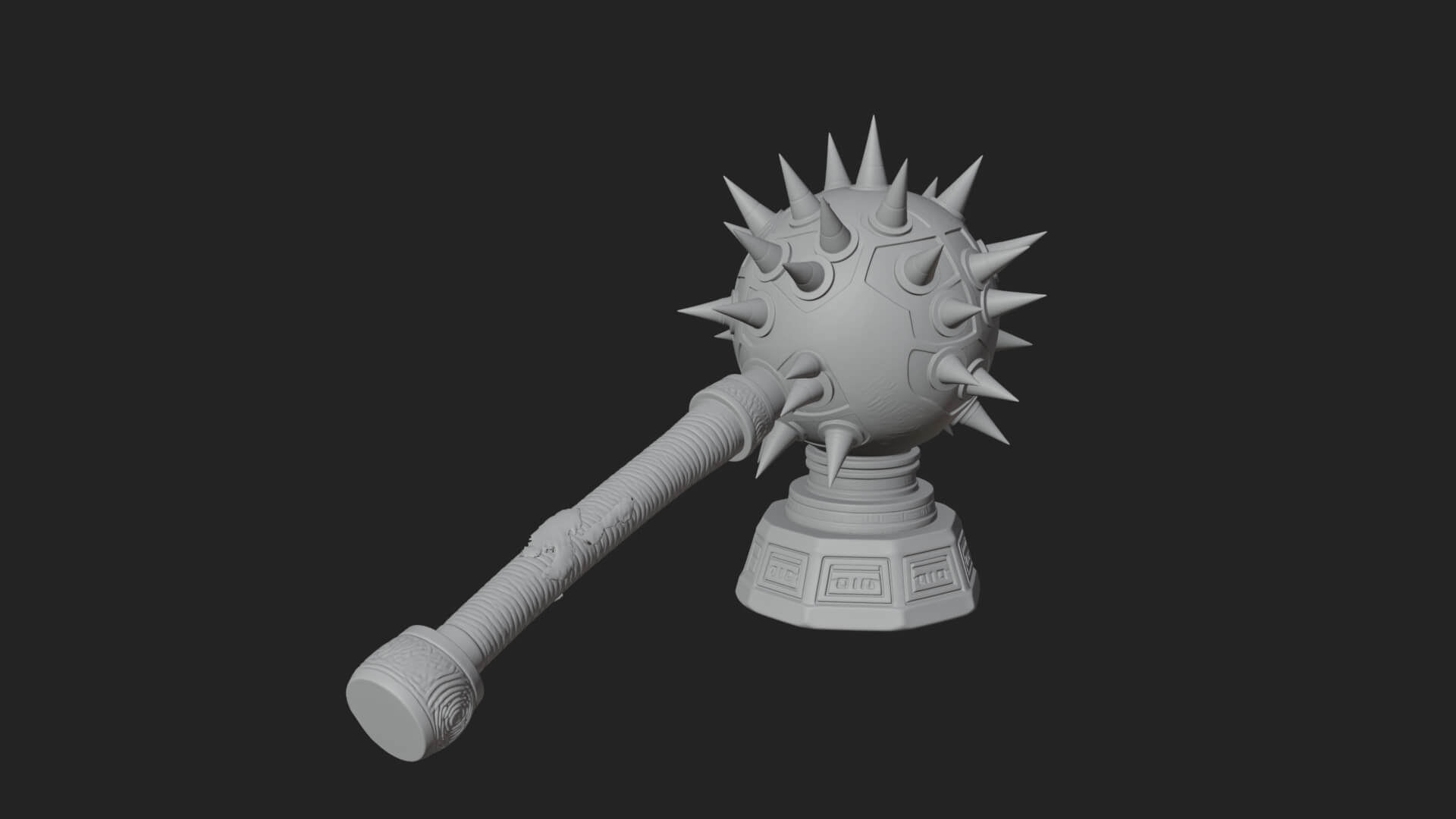 Spiked Ball Chain Flail Model Design 12 3D Print Model 3D Model