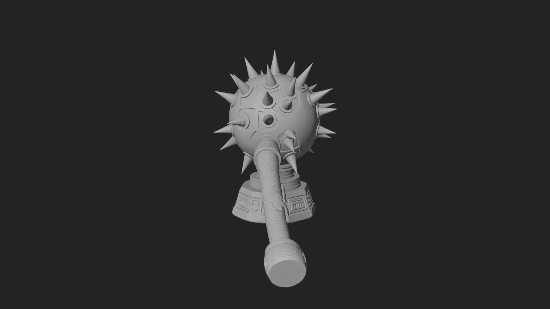 Spiked Ball Chain Flail Model Design 12 3D Print Model 3D Model
