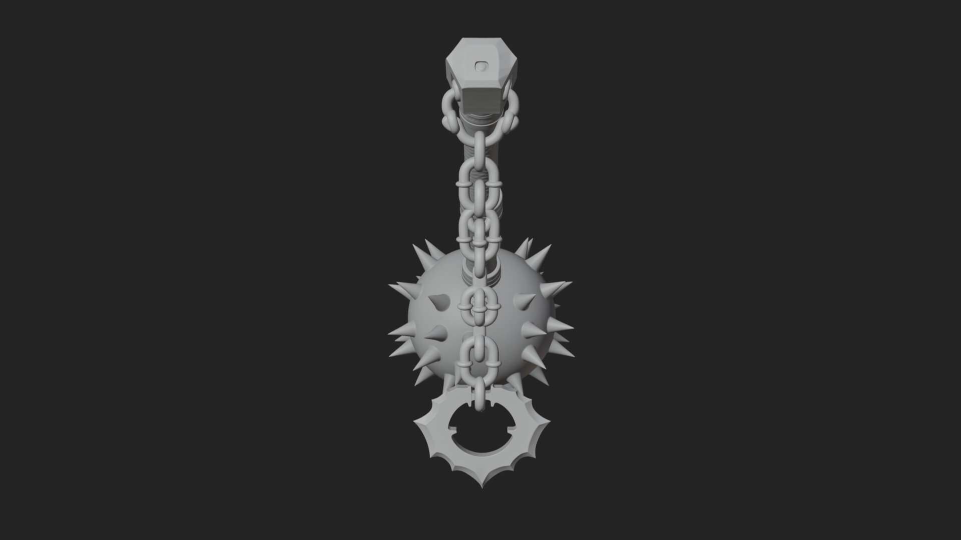 Spiked Ball Chain Flail Model Design 2 3D Print Model 3D Model
