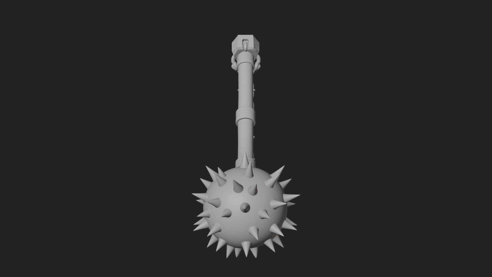 Spiked Ball Chain Flail Model Design 2 3D Print Model 3D Model