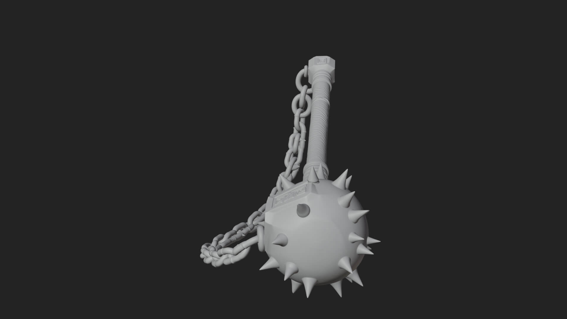 Spiked Ball Chain Flail Model Design 3 3D Print Model 3D Model
