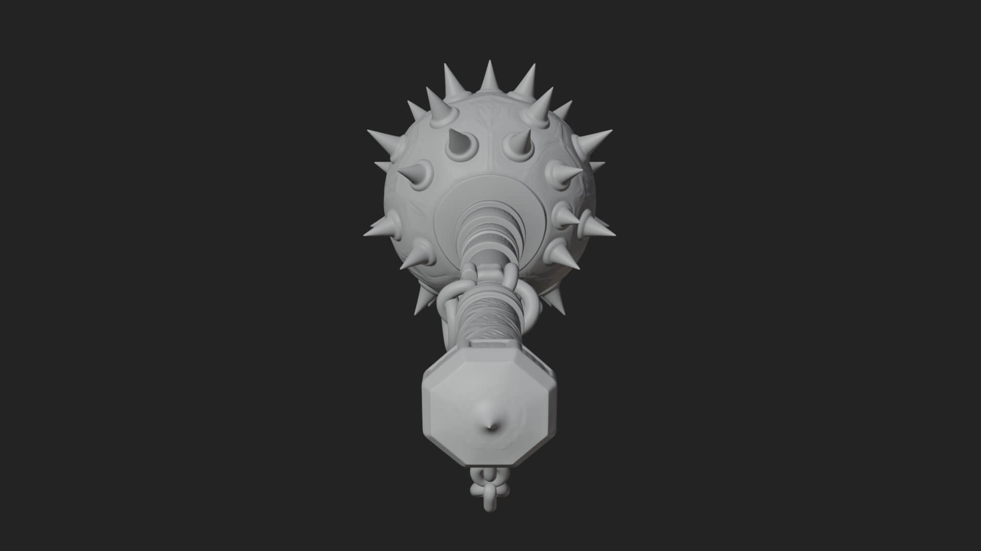 Spiked Ball Chain Flail Model Design 4 3D Print Model 3D Model