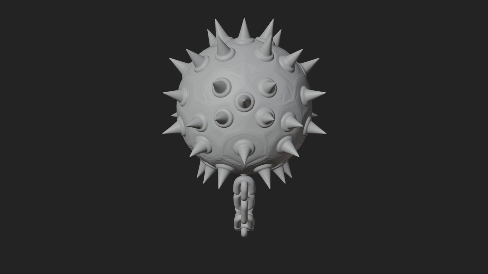 Spiked Ball Chain Flail Model Design 4 3D Print Model 3D Model
