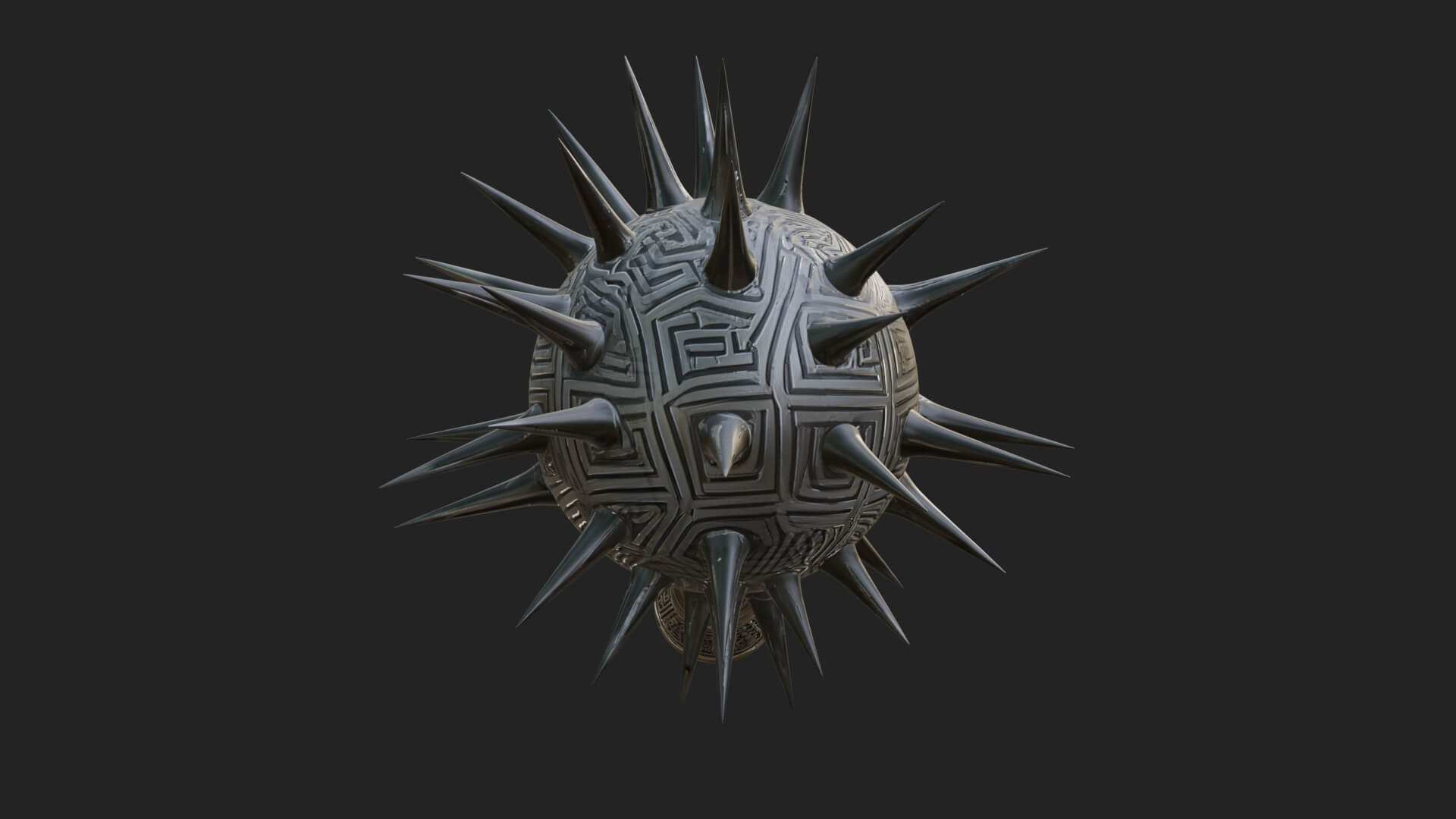 Spiked Ball Chain Flail Model Design 5 3D Print Model 3D Model