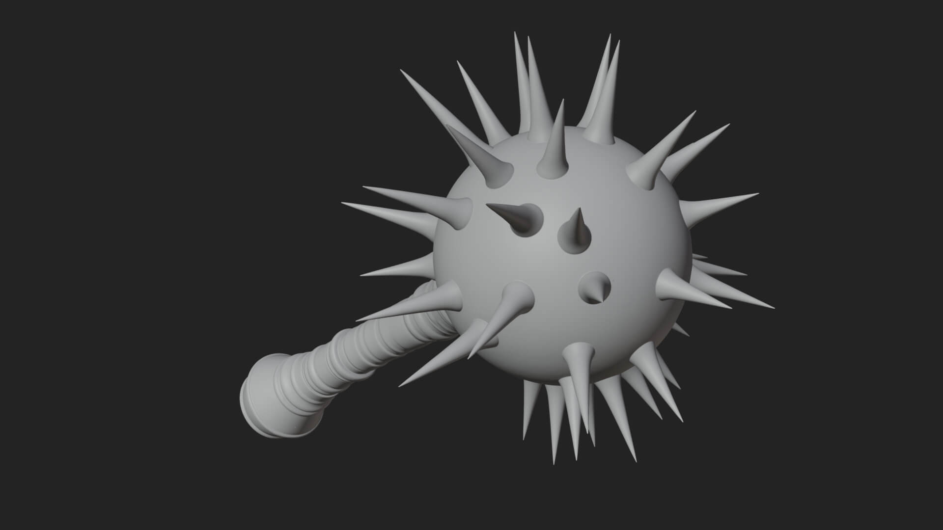 Spiked Ball Chain Flail Model Design 5 3D Print Model 3D Model