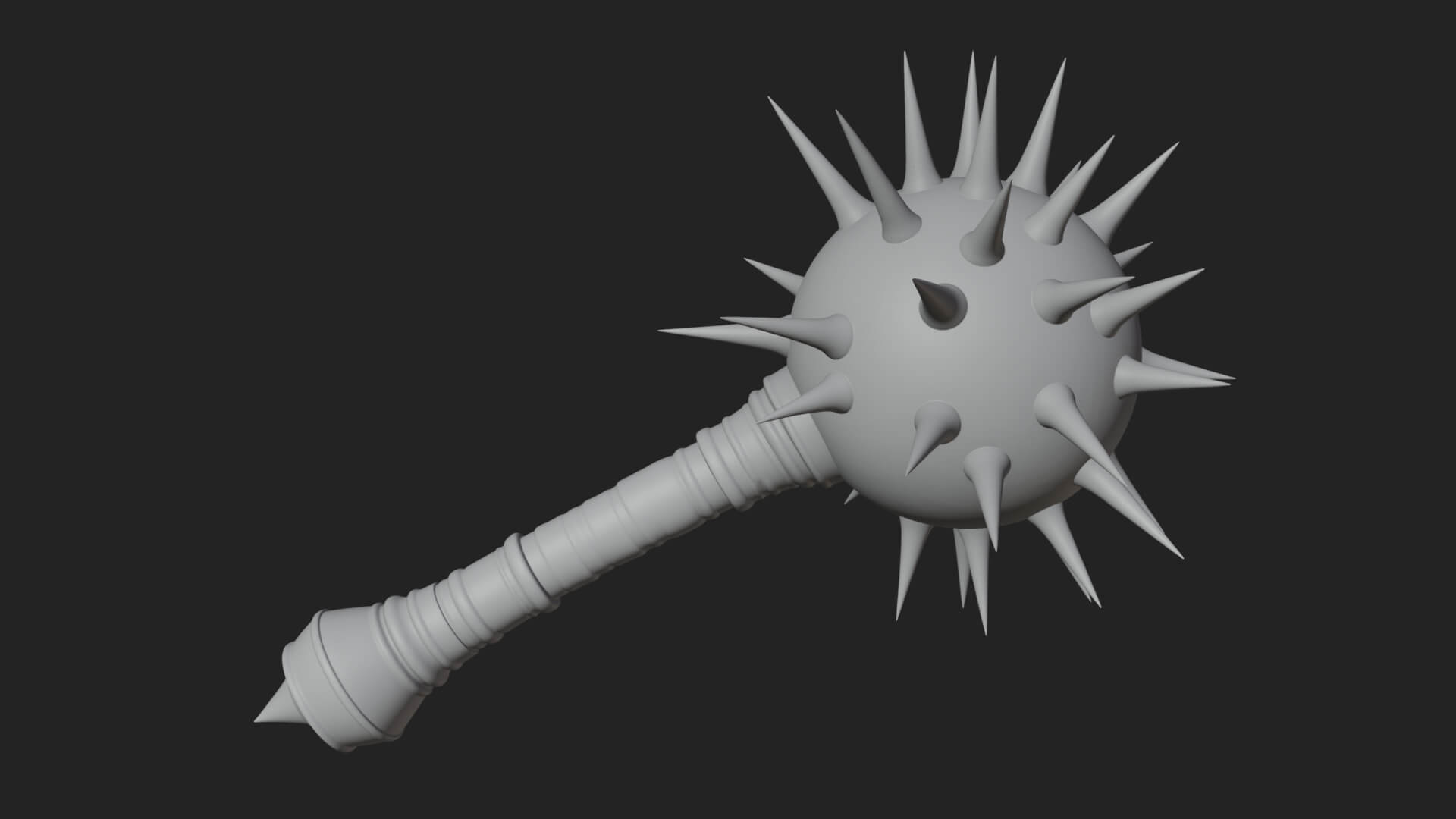 Spiked Ball Chain Flail Model Design 5 3D Print Model 3D Model