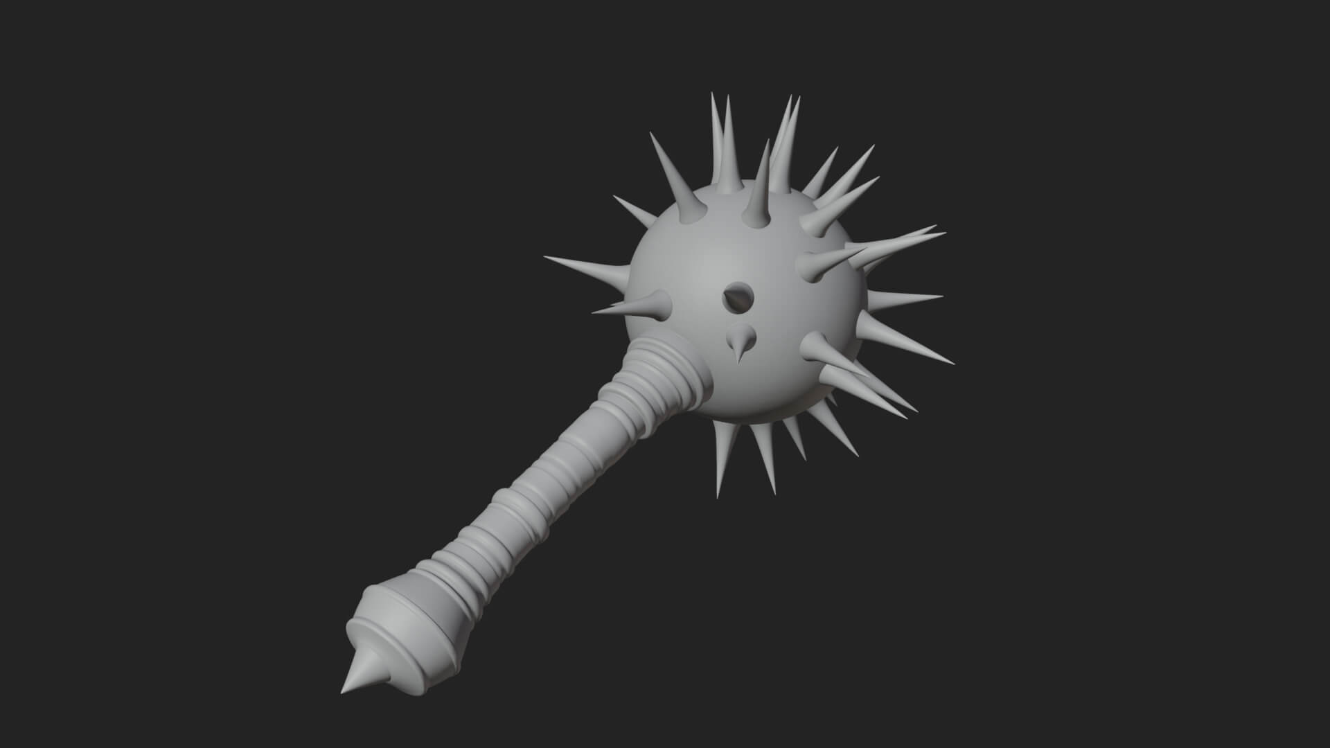 Spiked Ball Chain Flail Model Design 5 3D Print Model 3D Model