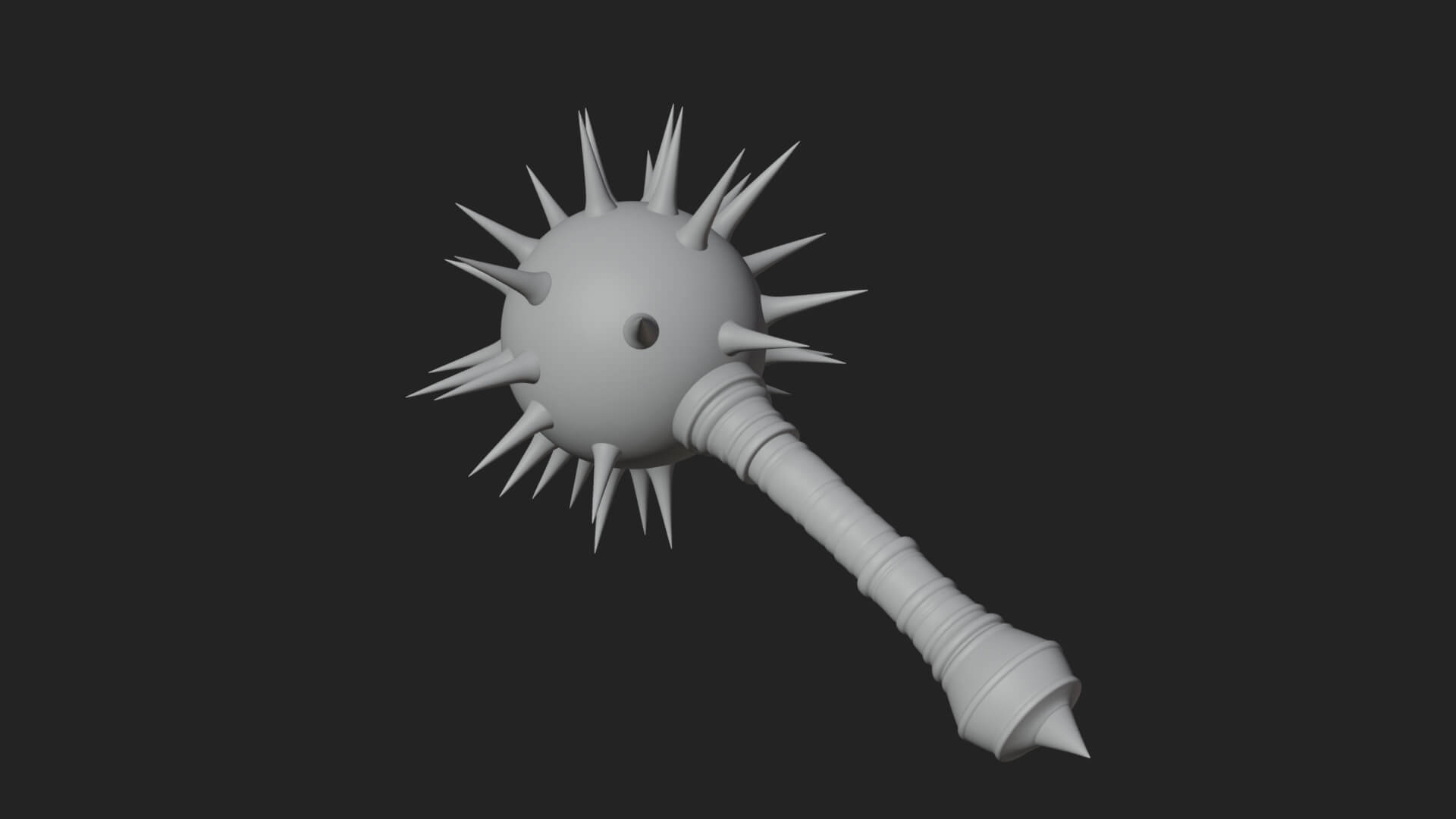Spiked Ball Chain Flail Model Design 5 3D Print Model 3D Model