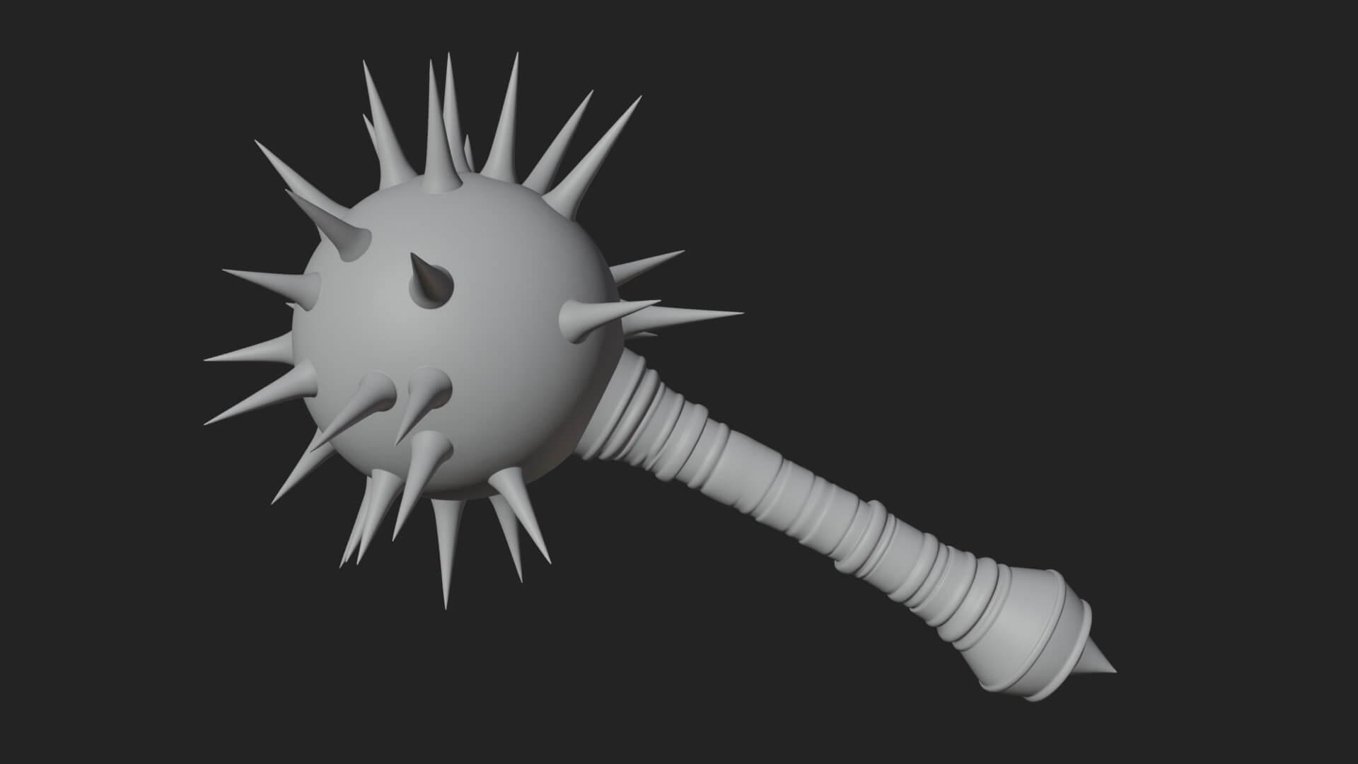 Spiked Ball Chain Flail Model Design 5 3D Print Model 3D Model