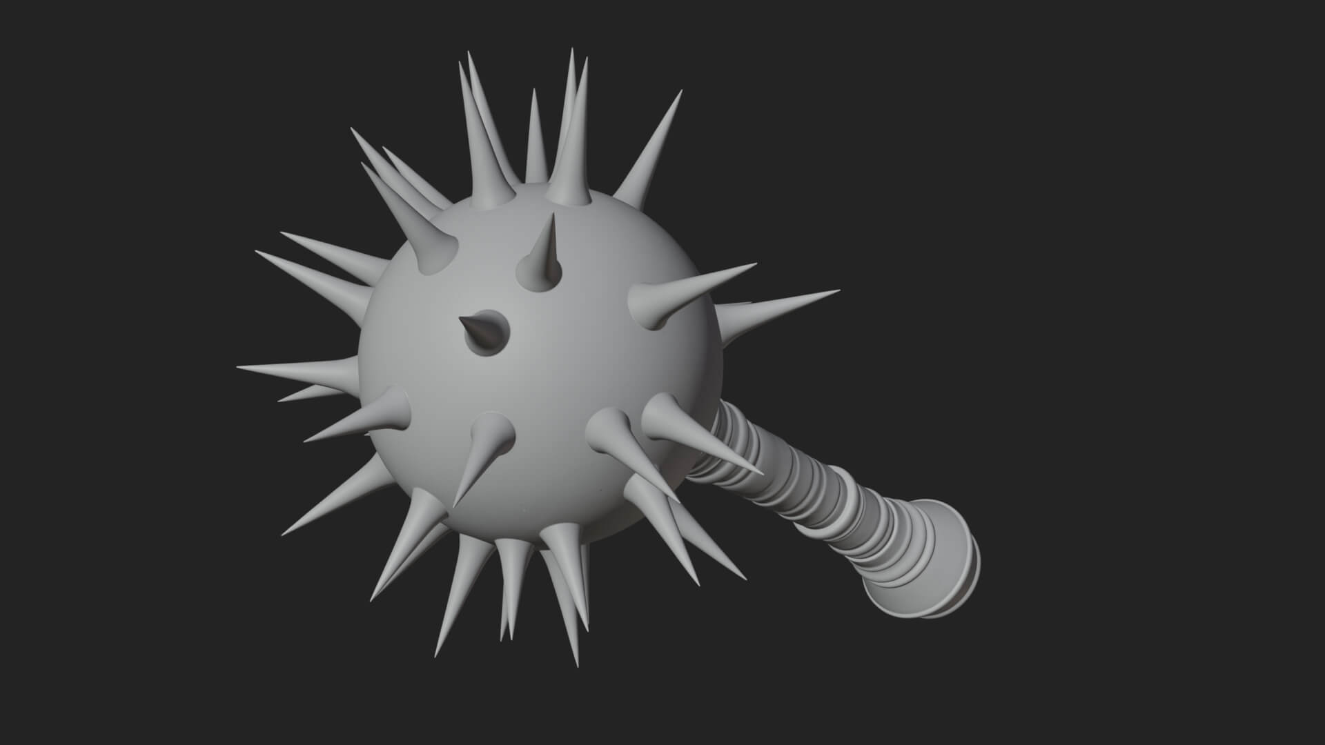 Spiked Ball Chain Flail Model Design 5 3D Print Model 3D Model