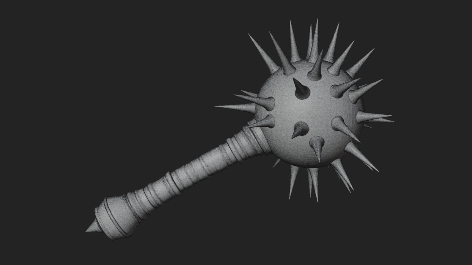 Spiked Ball Chain Flail Model Design 5 3D Print Model 3D Model