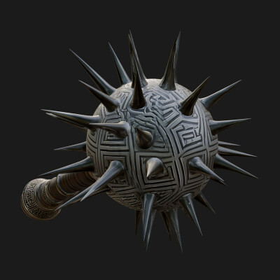 Spiked Ball Chain Flail Model Design 5 3D Print Model